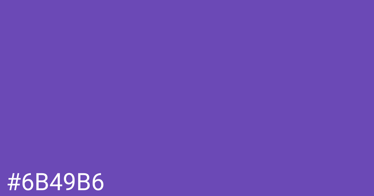 Hex color #6b49b6 graphic