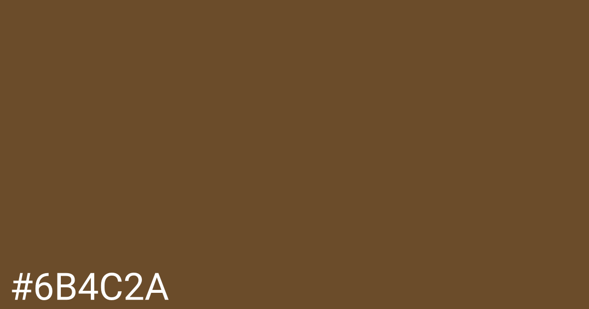 Hex color #6b4c2a graphic