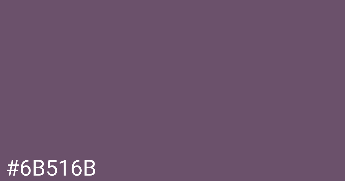 Hex color #6b516b graphic