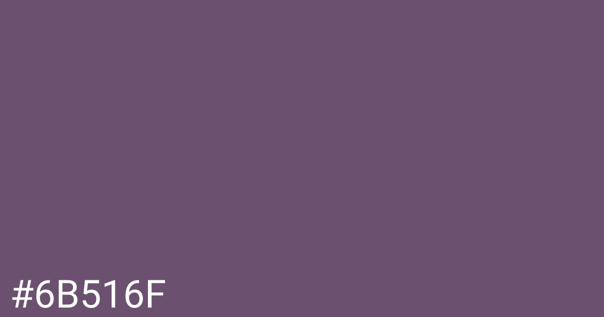 Hex color #6b516f graphic