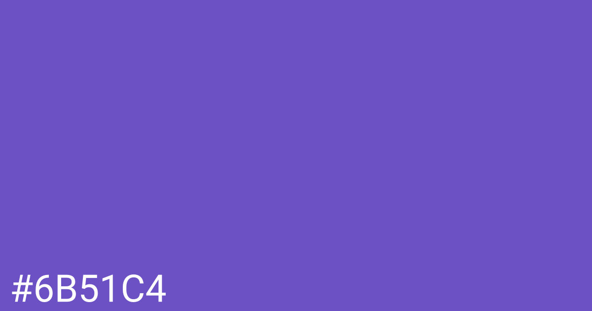 Hex color #6b51c4 graphic