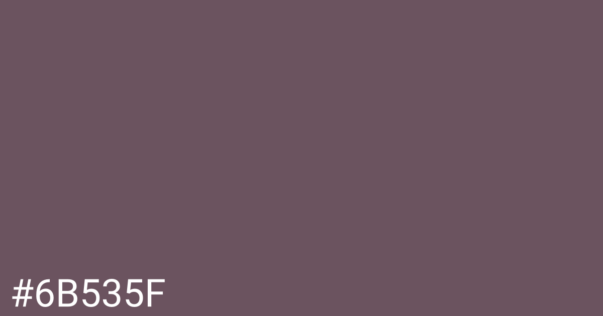 Hex color #6b535f graphic