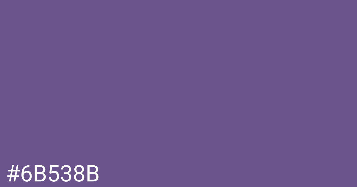 Hex color #6b538b graphic