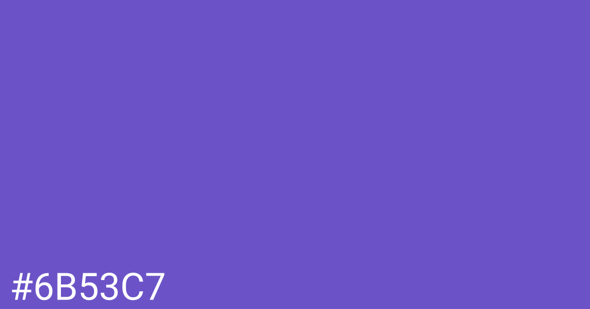 Hex color #6b53c7 graphic