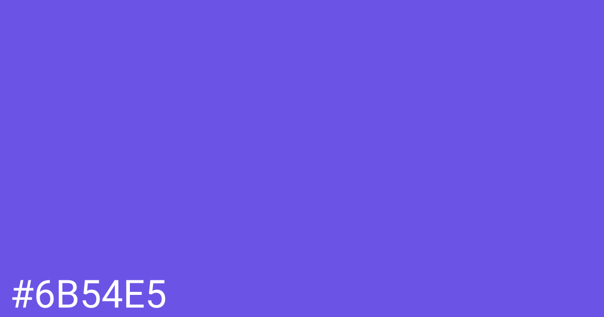 Hex color #6b54e5 graphic