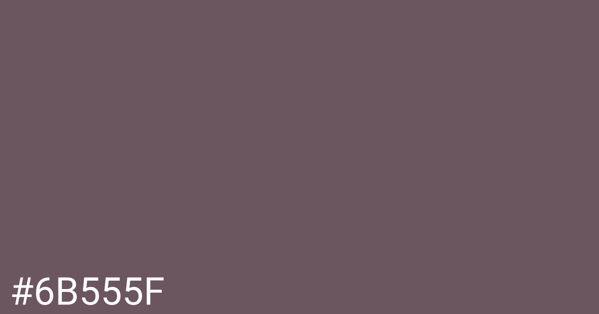 Hex color #6b555f graphic