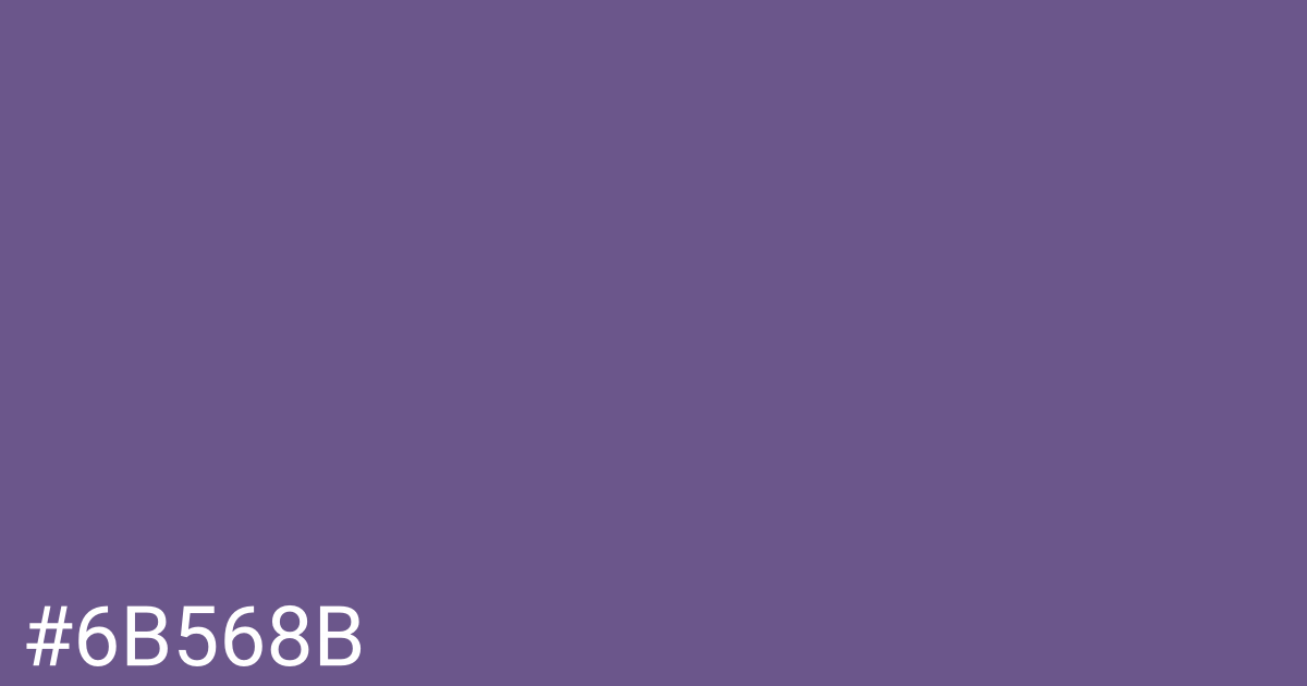 Hex color #6b568b graphic