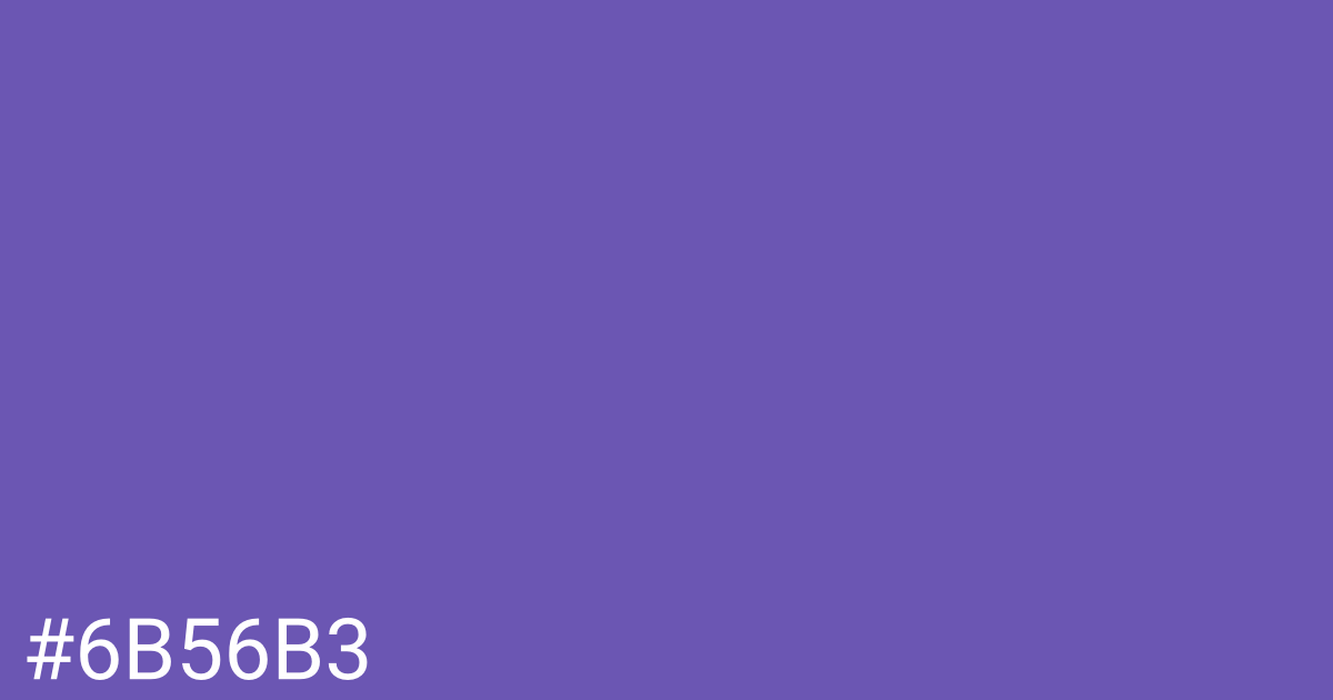 Hex color #6b56b3 graphic