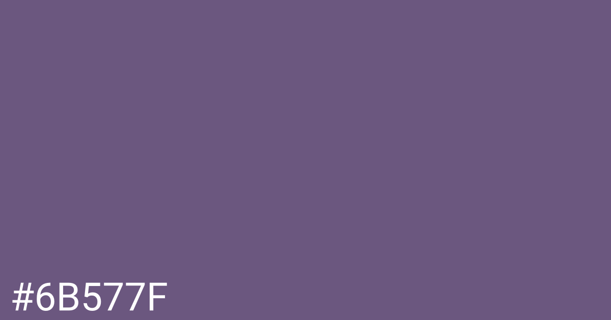 Hex color #6b577f graphic