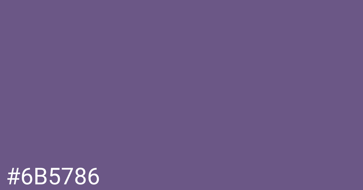 Hex color #6b5786 graphic