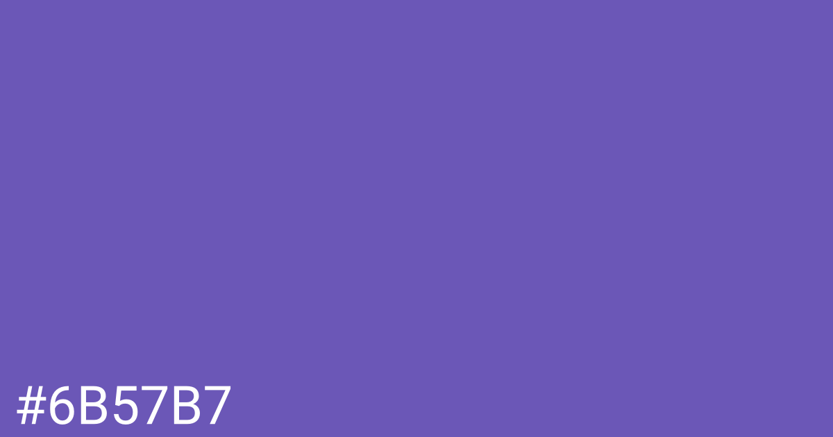 Hex color #6b57b7 graphic