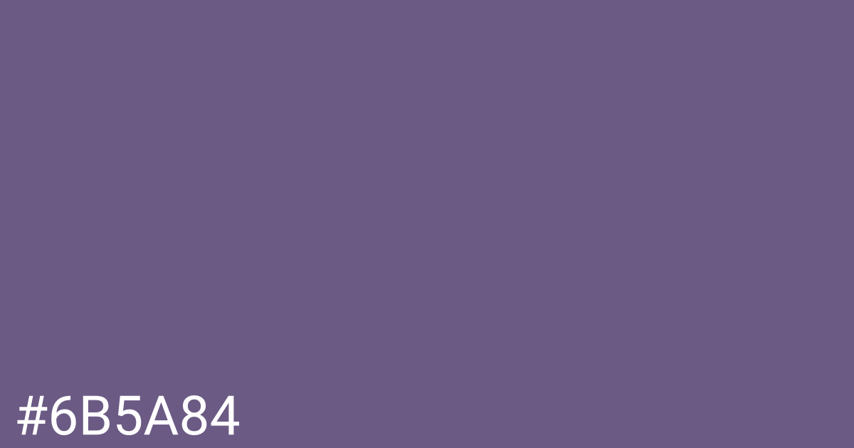 Hex color #6b5a84 graphic