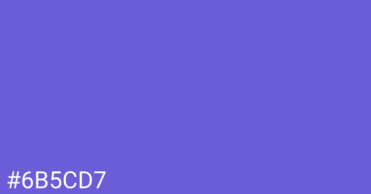 Hex color #6b5cd7 graphic