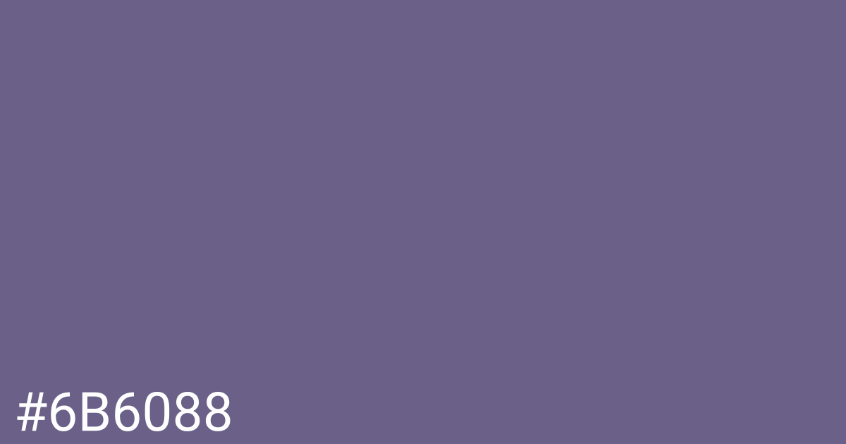 Hex color #6b6088 graphic