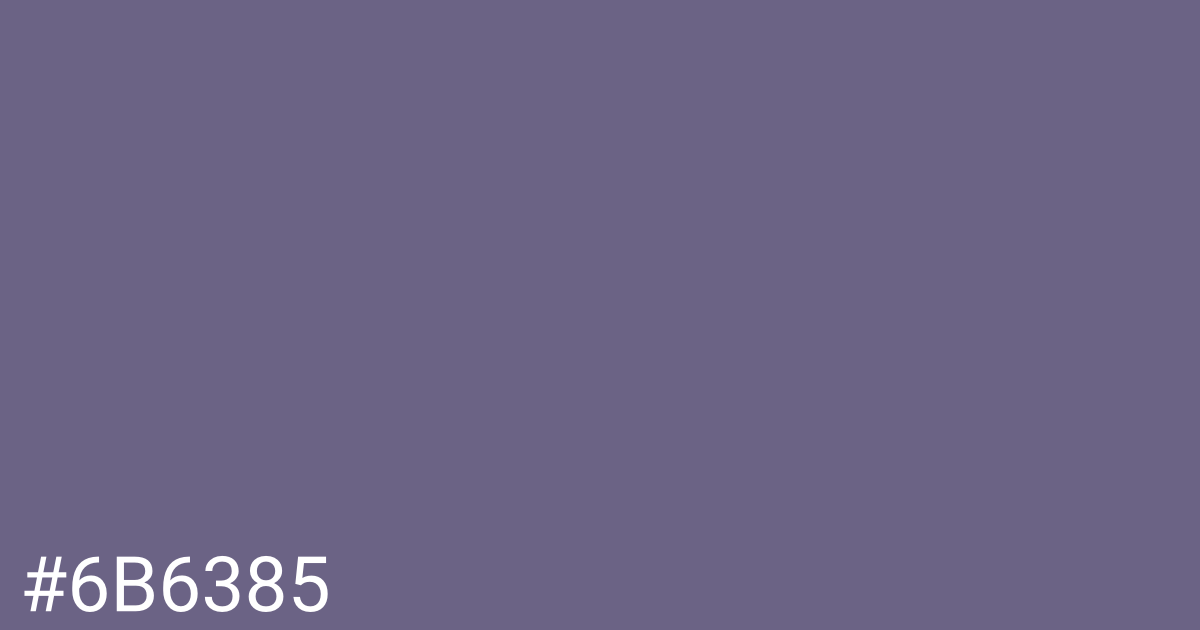 Hex color #6b6385 graphic