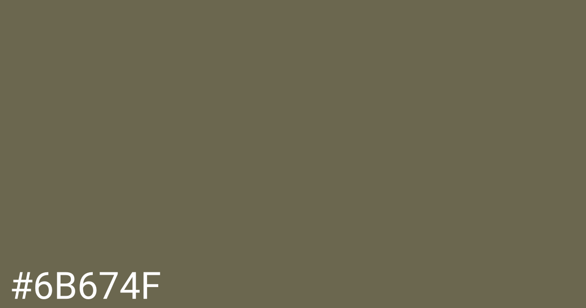 Hex color #6b674f graphic