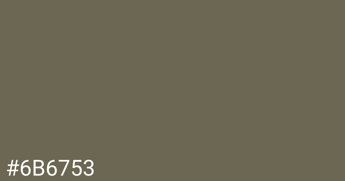 Hex color #6b6753 graphic