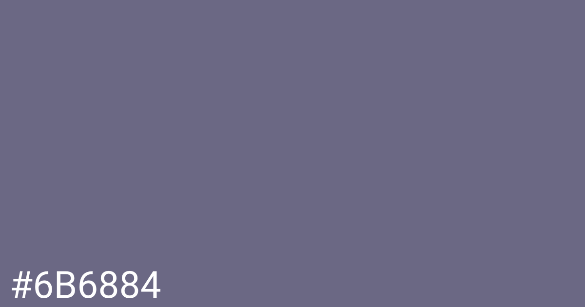 Hex color #6b6884 graphic