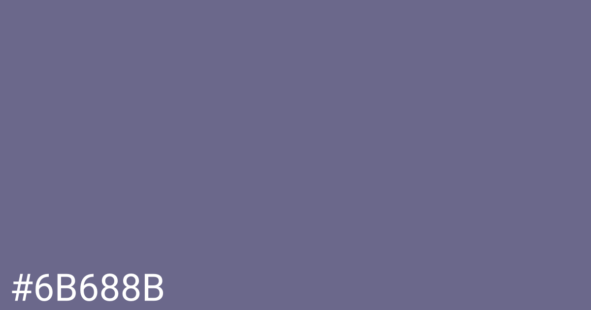 Hex color #6b688b graphic