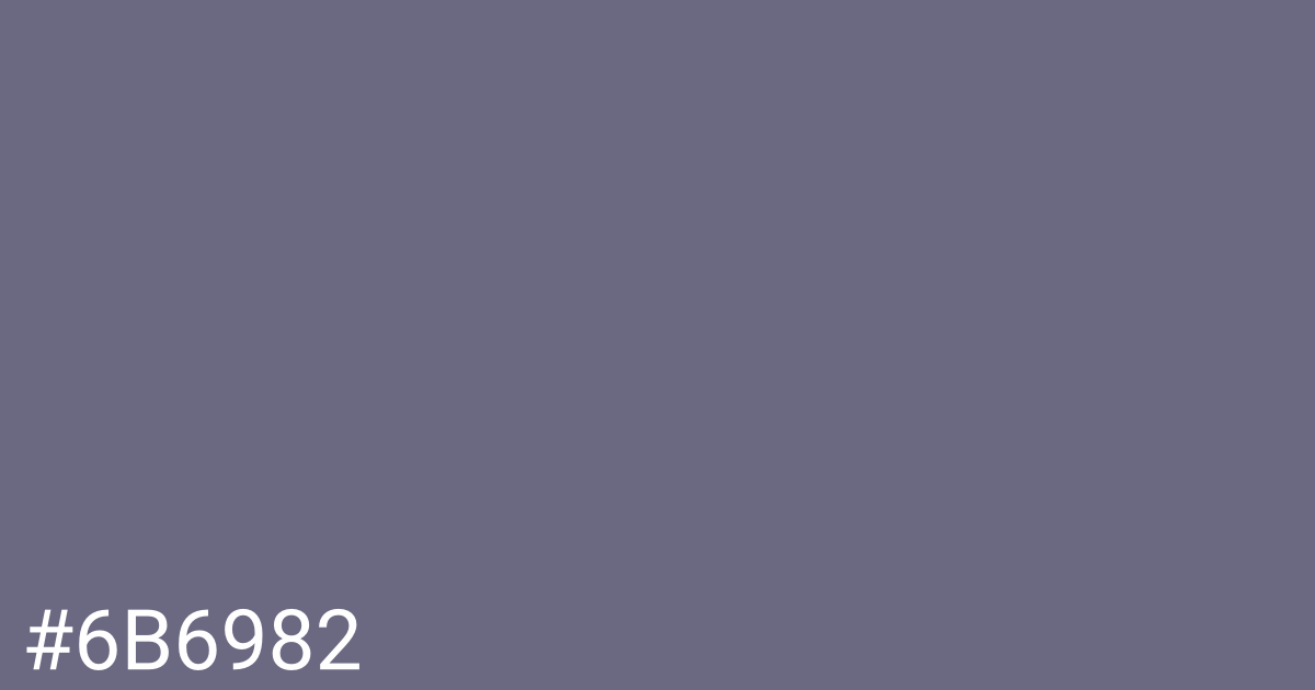 Hex color #6b6982 graphic