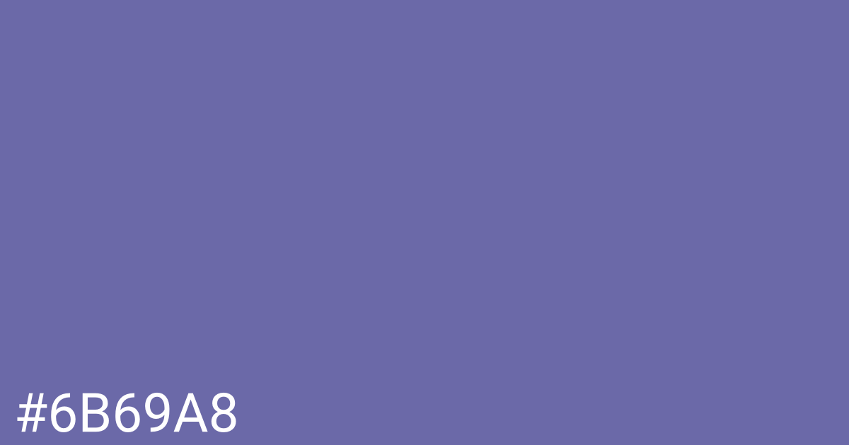 Hex color #6b69a8 graphic