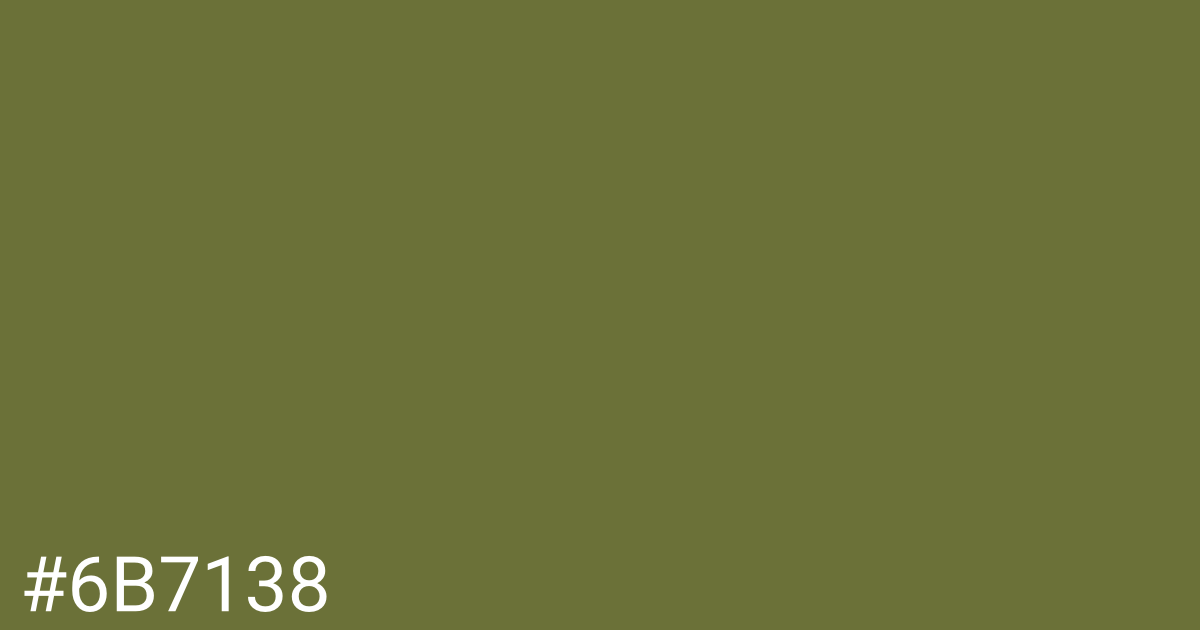 Hex color #6b7138 graphic