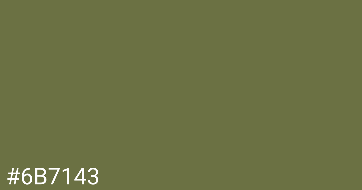 Hex color #6b7143 graphic