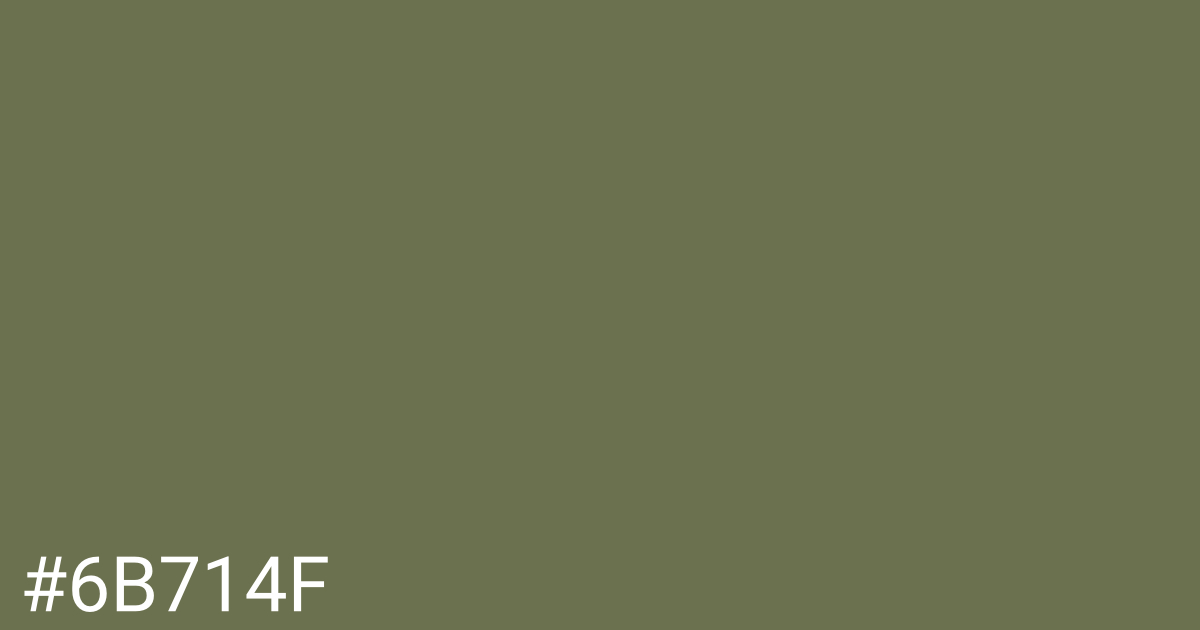 Hex color #6b714f graphic