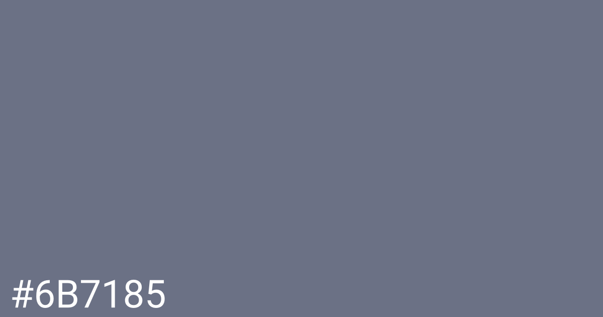 Hex color #6b7185 graphic