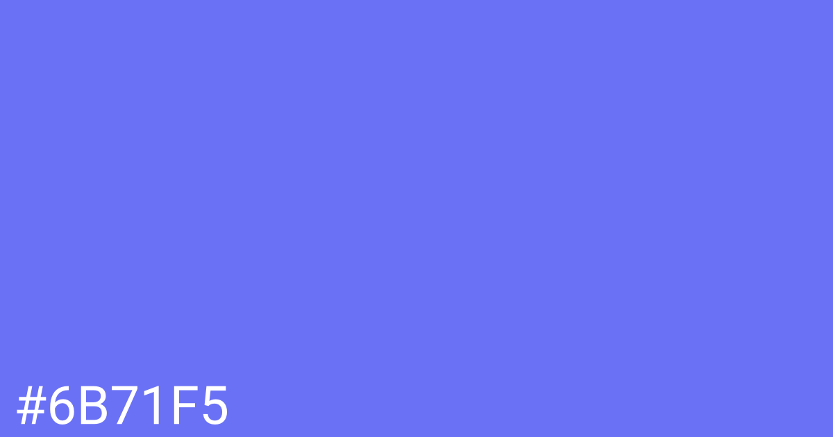 Hex color #6b71f5 graphic