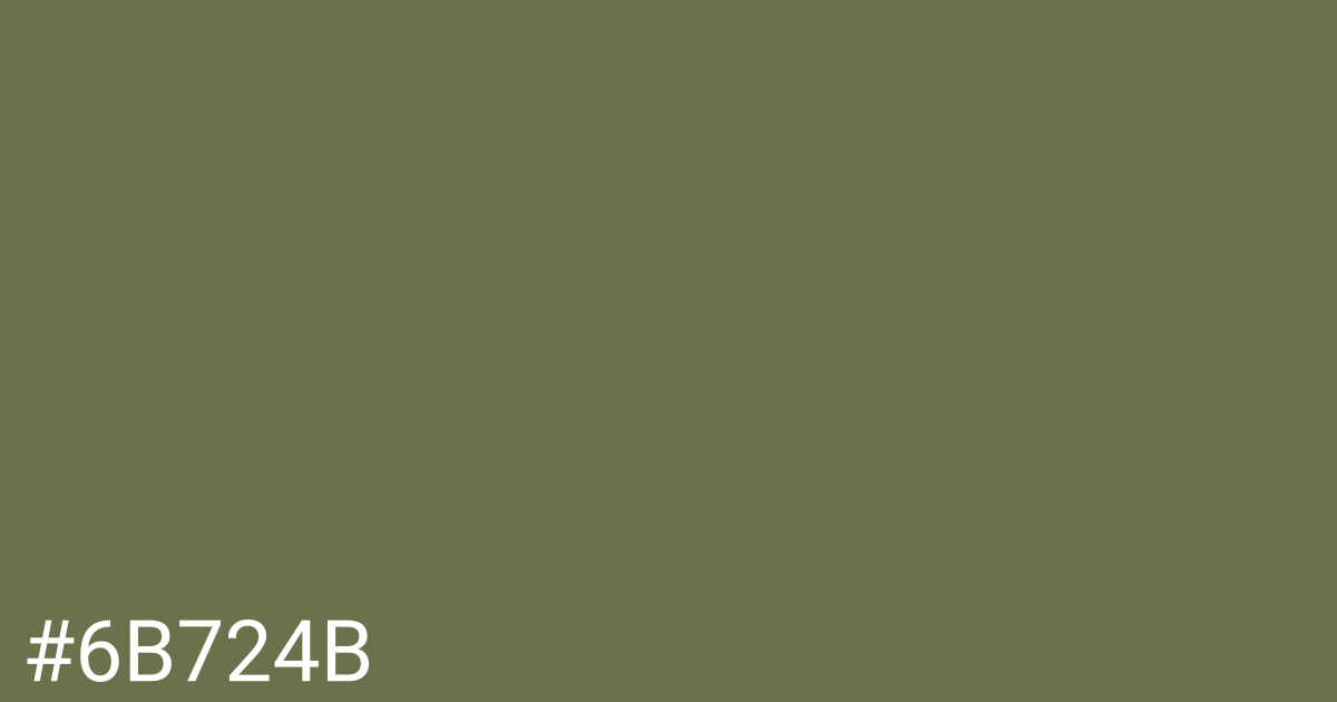 Hex color #6b724b graphic