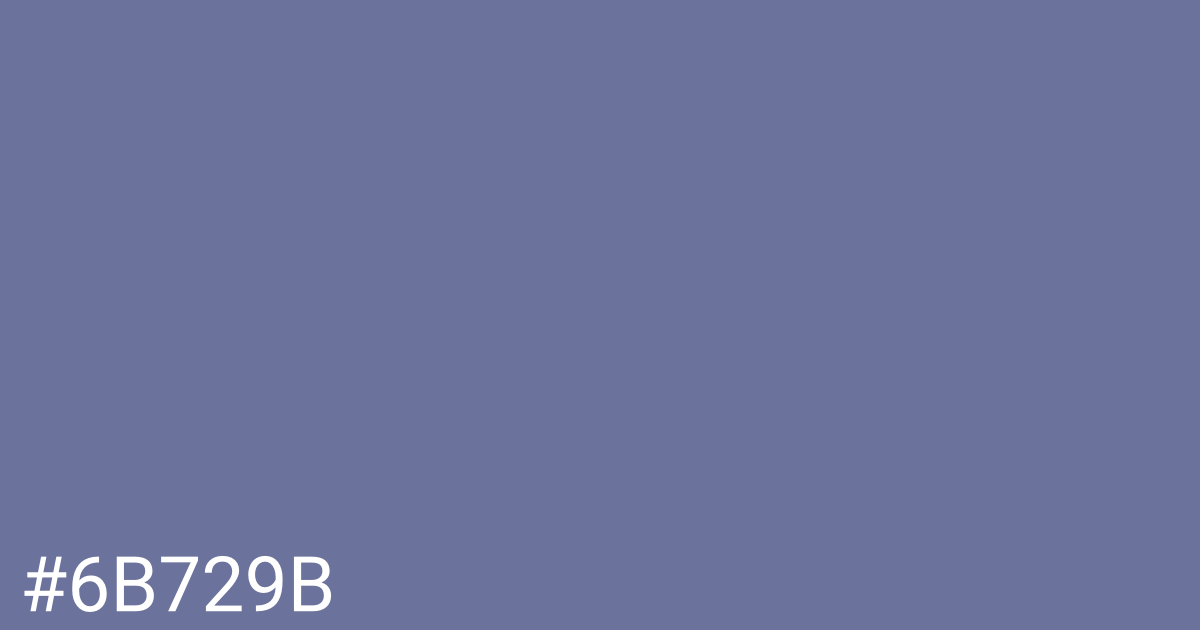 Hex color #6b729b graphic