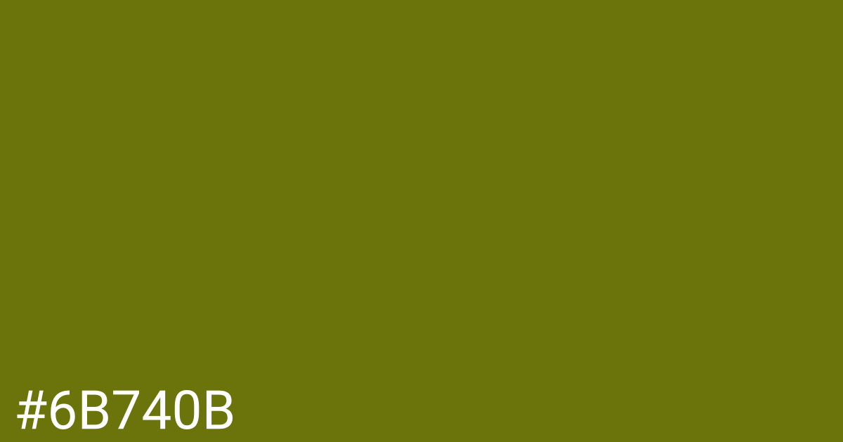 Hex color #6b740b graphic