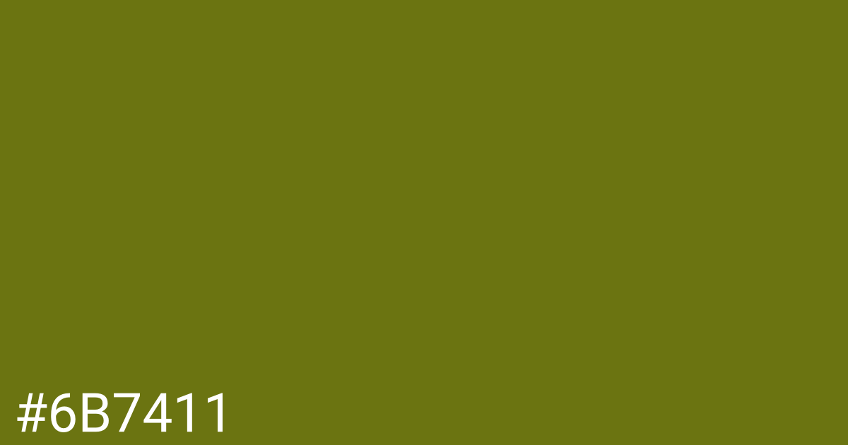 Hex color #6b7411 graphic