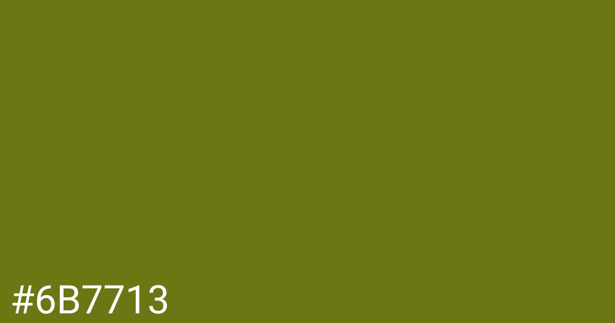 Hex color #6b7713 graphic