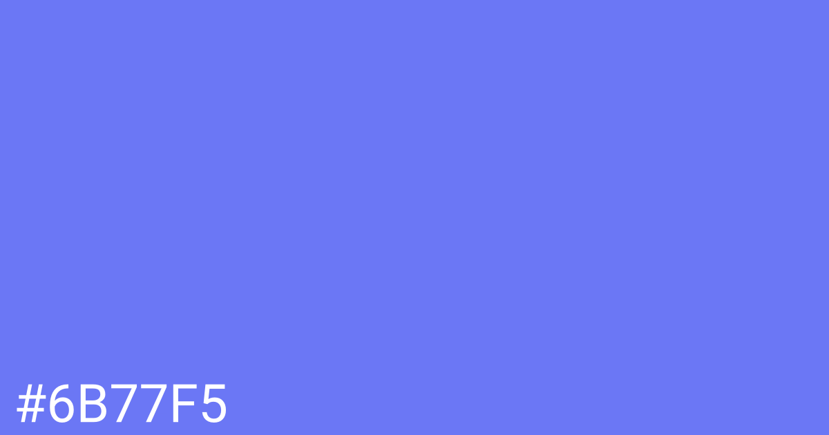 Hex color #6b77f5 graphic