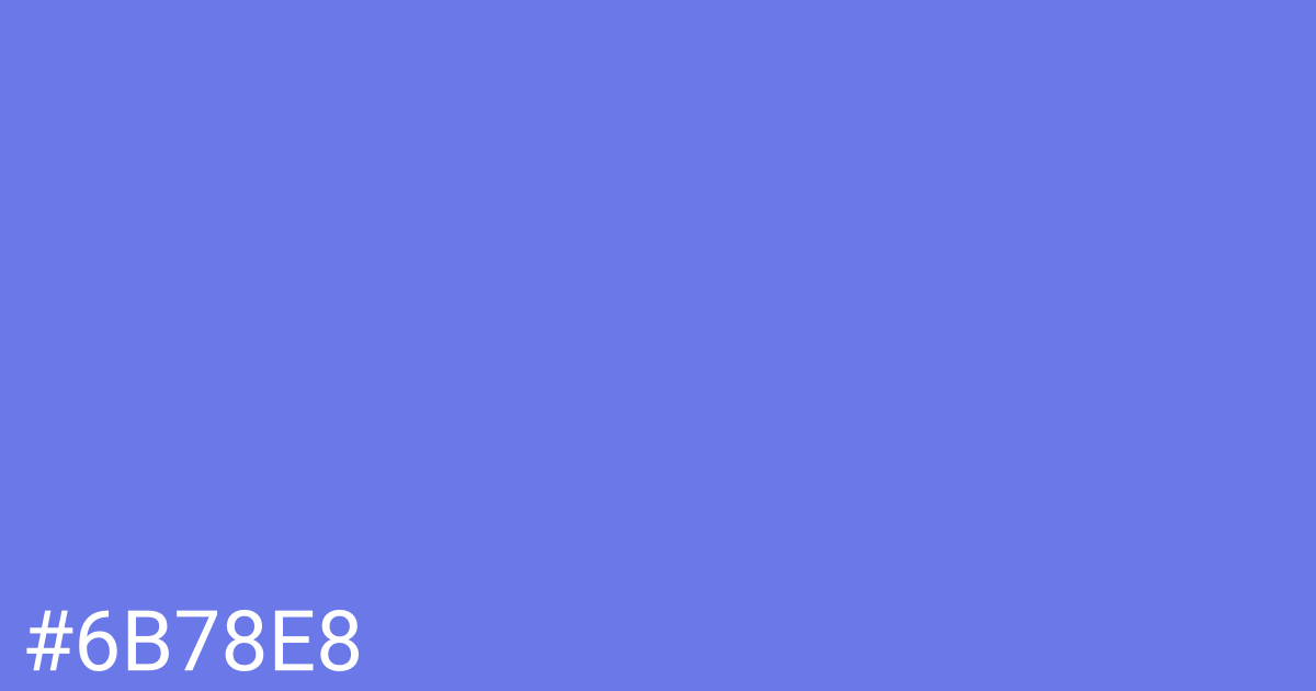 Hex color #6b78e8 graphic