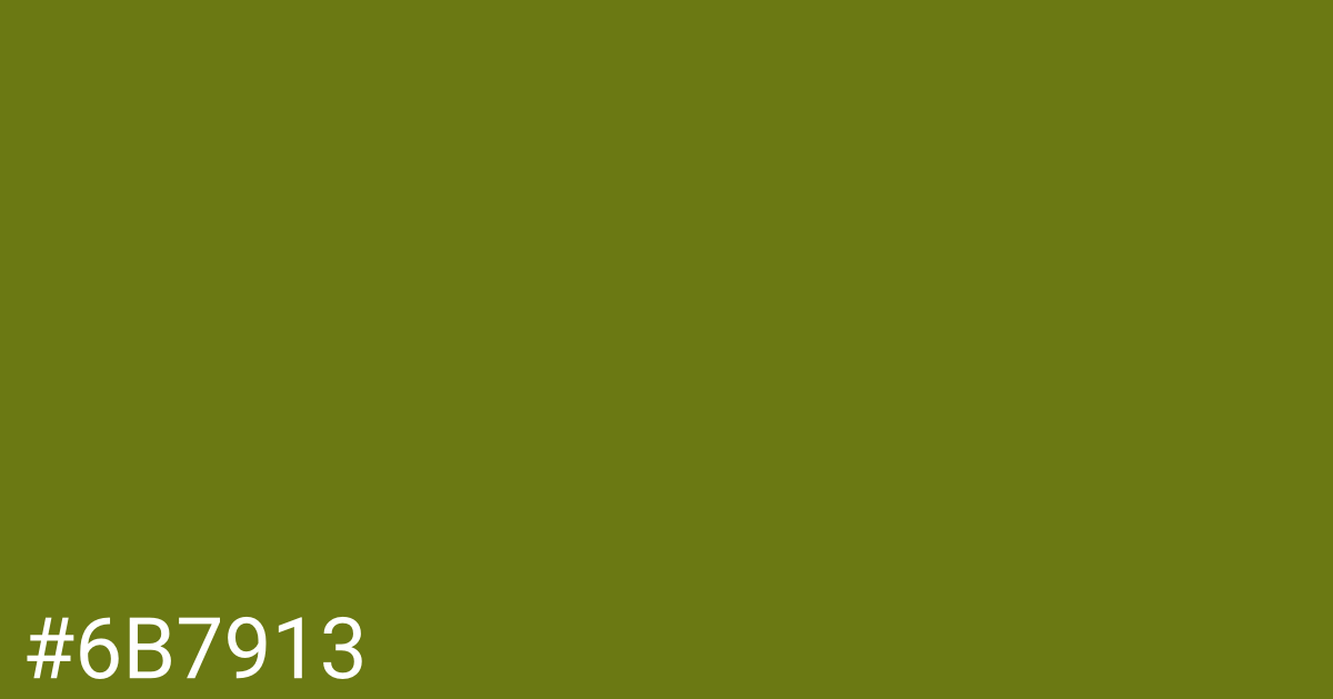 Hex color #6b7913 graphic