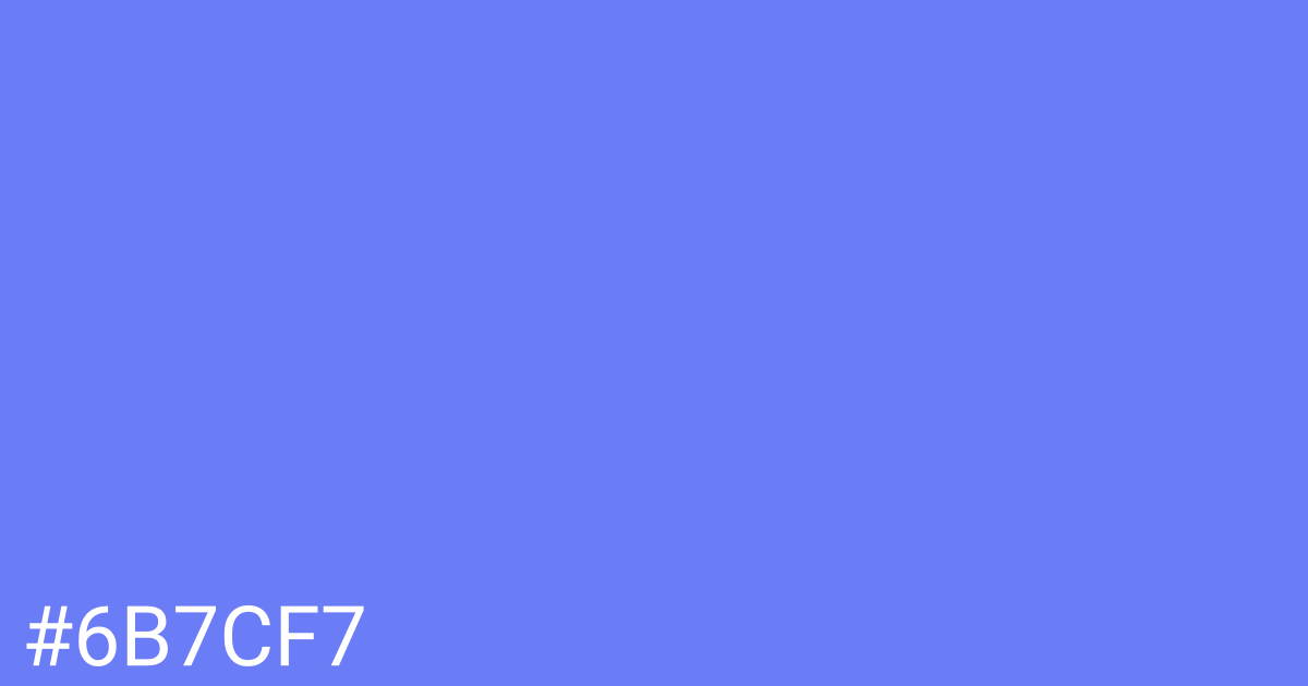 Hex color #6b7cf7 graphic