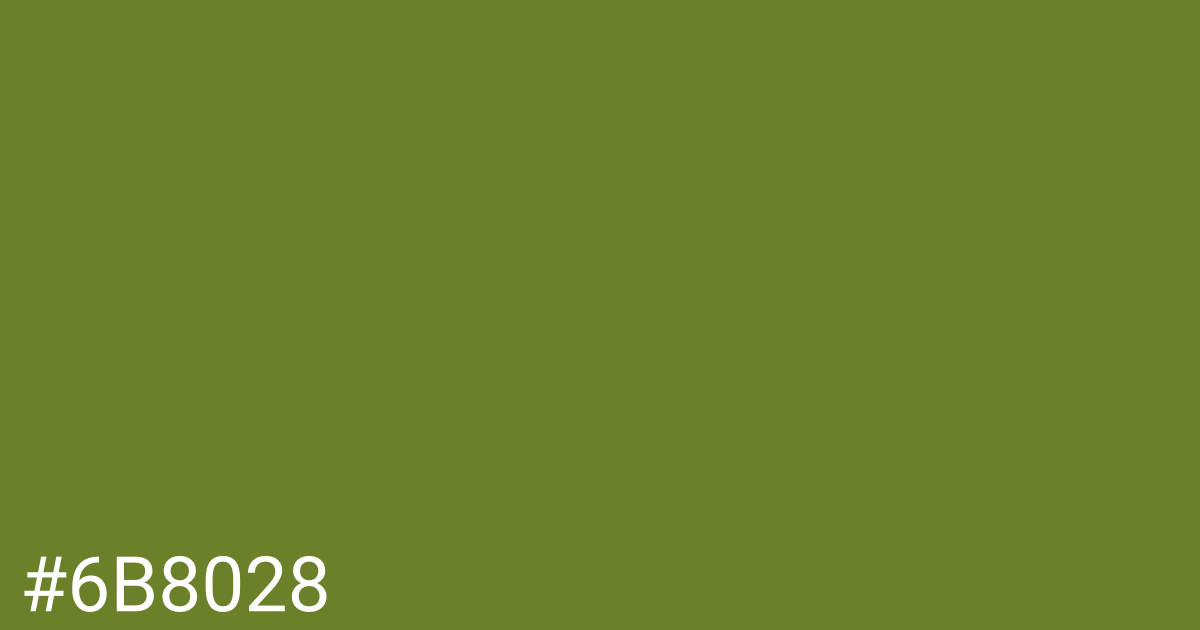 Hex color #6b8028 graphic