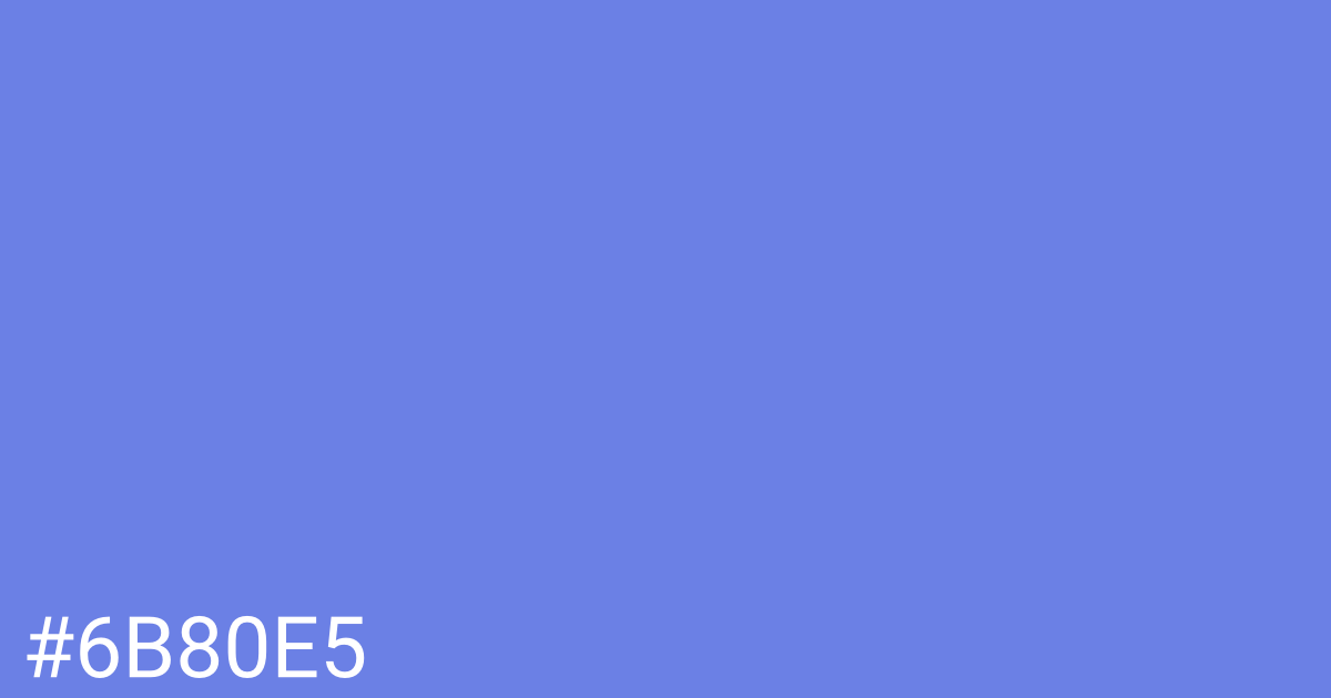 Hex color #6b80e5 graphic