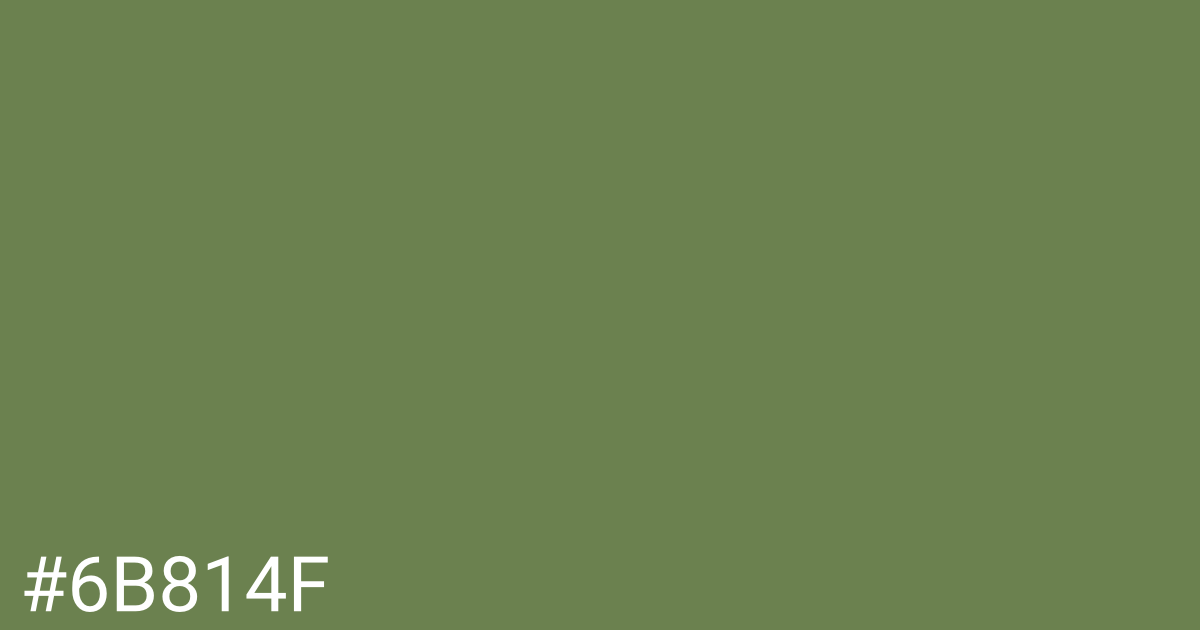 Hex color #6b814f graphic