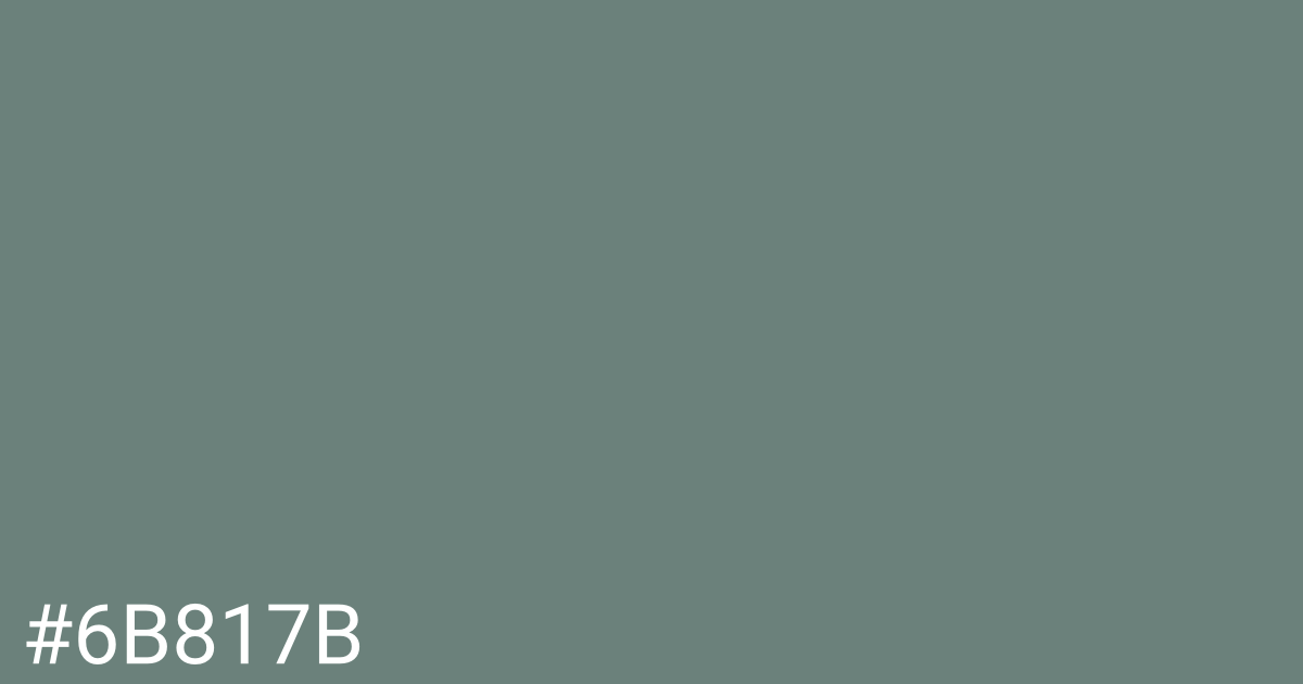 Hex color #6b817b graphic
