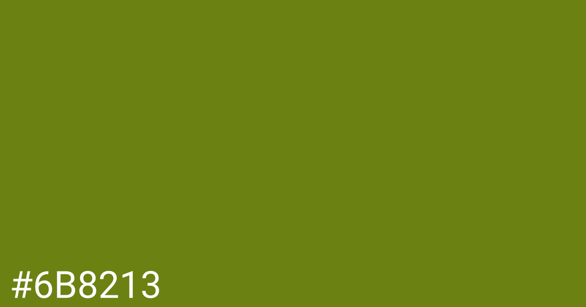 Hex color #6b8213 graphic