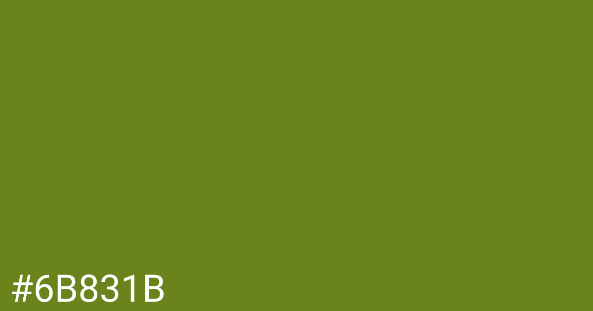 Hex color #6b831b graphic