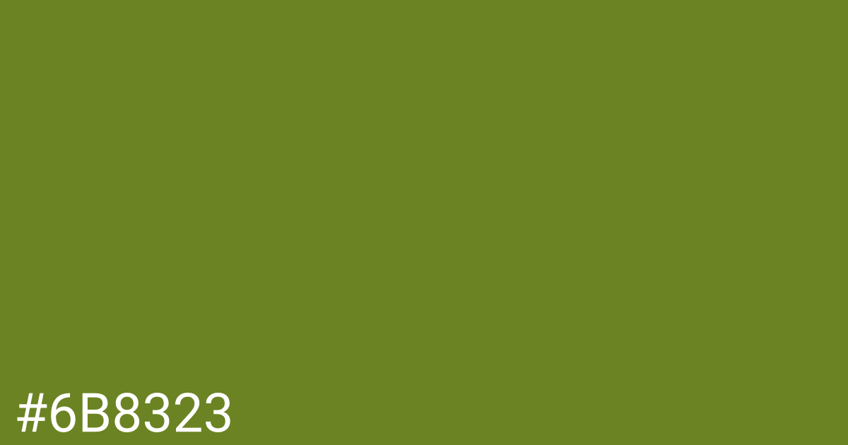 Hex color #6b8323 graphic