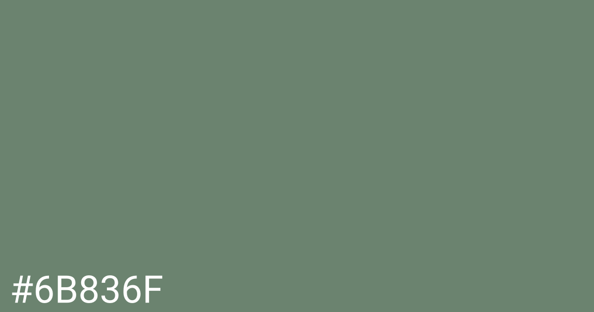 Hex color #6b836f graphic