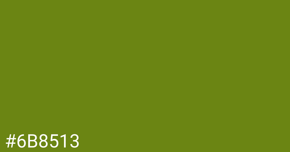 Hex color #6b8513 graphic