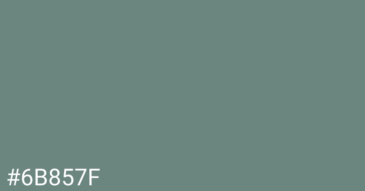 Hex color #6b857f graphic