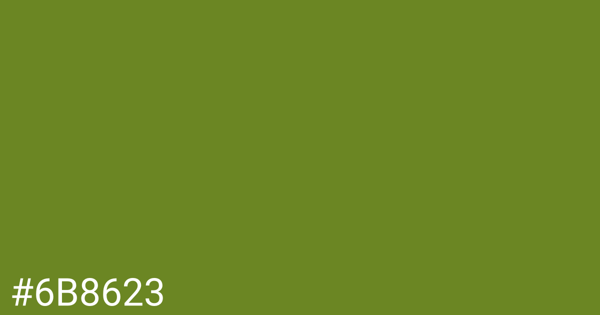 Hex color #6b8623 graphic